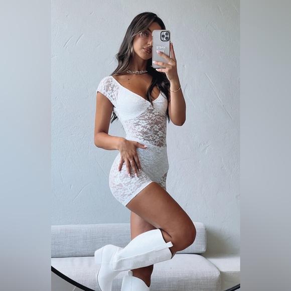 Lift Me Up Playsuit White - Picture 5 of 9